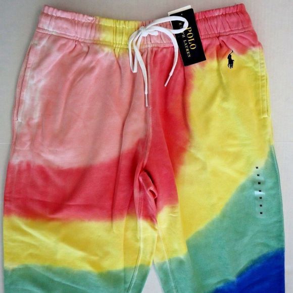 Polo Ralph Lauren 211867398001 Women’s Sz M Tie Dye Terry Jogger Sweatpants $128 - Picture 4 of 7